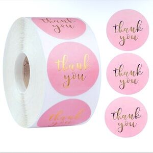 100 Pcs “Thank You” Round Stickers